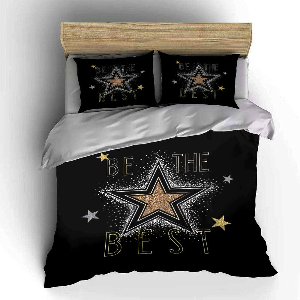 Be the Best Star Design Bedding Duvet Cover Set Duvet Cover Pillowcases (1*Duvet Cover 2*Pillowcases, Without Duvet Insert)
