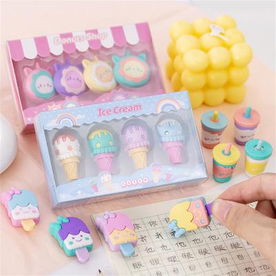 4 ks/krabice Sada báječných mazaniček na dezerty Gumová tužka na montáž puzzle pro děti Školák