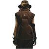Adidas Originals X Hamcus Collaboration FW23 Color Block Quilted Logo Drawstring Zipper Down Vest Unisex Vests Brown IU4840