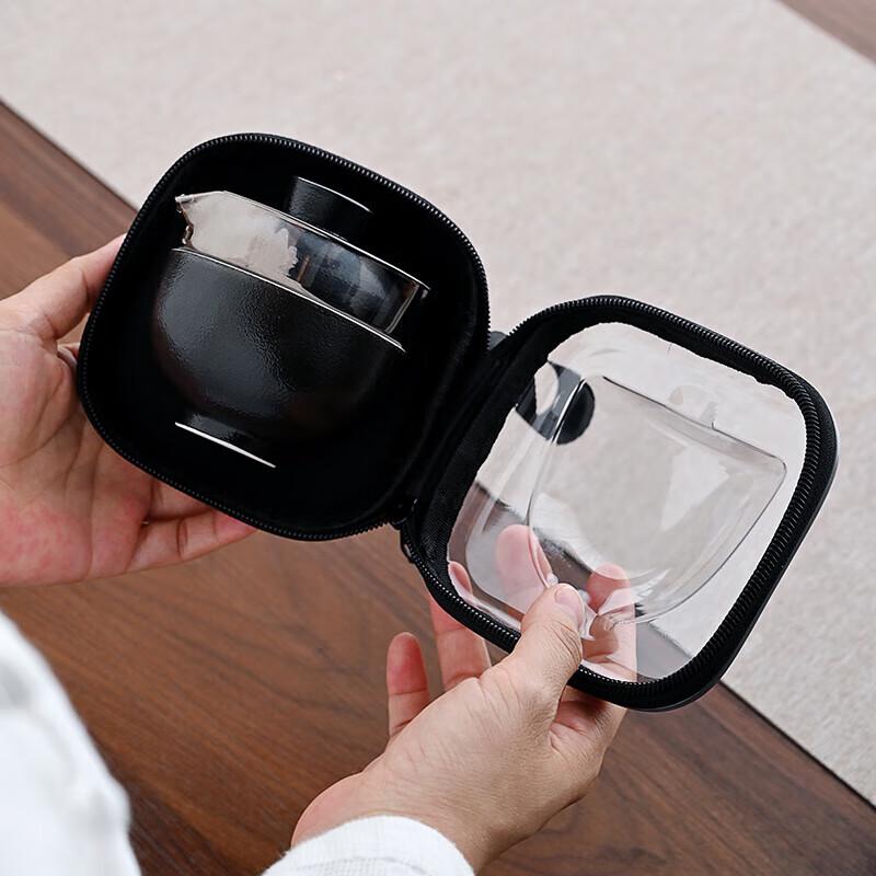 Portable Ceramic and Glass Travel Tea Set