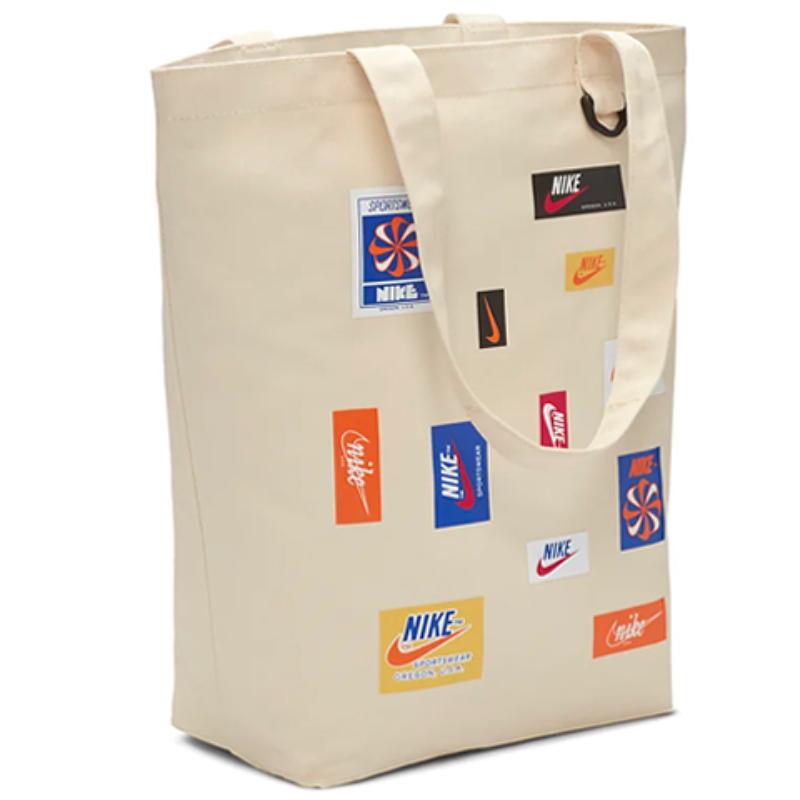 Nike Heritage Acrylic Tote Bag, Shopping Bag, Shoulder Bag, Handbag Regular Unisex White Casual BA6447-120