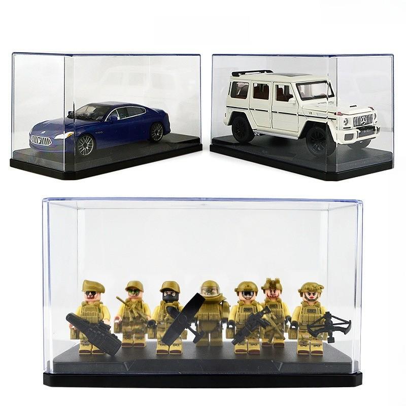 Building Block Display Case With Acrylic Transparent Dustproof Cover For Storage And Diy Projects