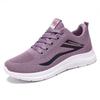 New Style Flat-soled Comfortable Fashionable Casual Walking Shoes Breathable Mesh Lace-up Lightweight Sneakers Women