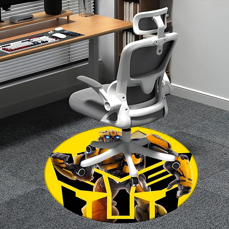 

Bumblebee,Transformers Chair mat Round Rug Office carpet, Machine Washable, Non slip, Suitable for Living Rooms, Bedrooms 80cm