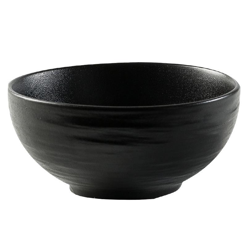 Japanese Frosted Rice Bowl Household Soup Bowl Creative Rock Pattern Ceramic Bowl High-Value Tableware Good-Looking Small Bowl