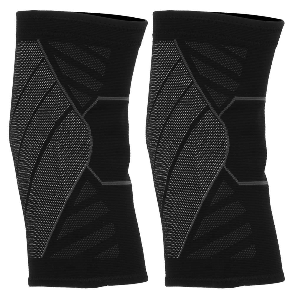 Unisex Allgemeine Outdoor-Sportarten Knieschoner Elastische Strick-Kniepolster für Fußball BasketballL