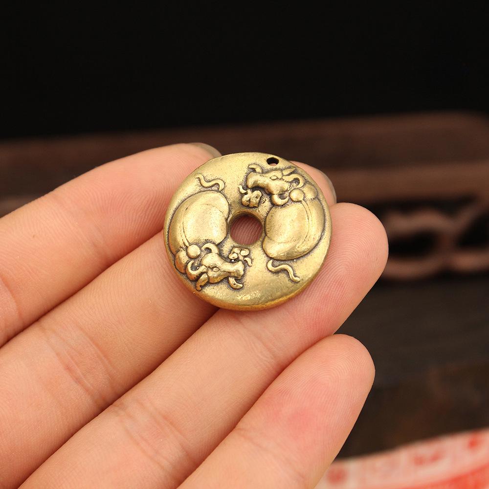 Handmade Solid Brass Zodiac Ox Keychain Pendant