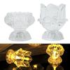 Transparent Lotus Buddha Lamp with Everlasting Glow for Ceremonies