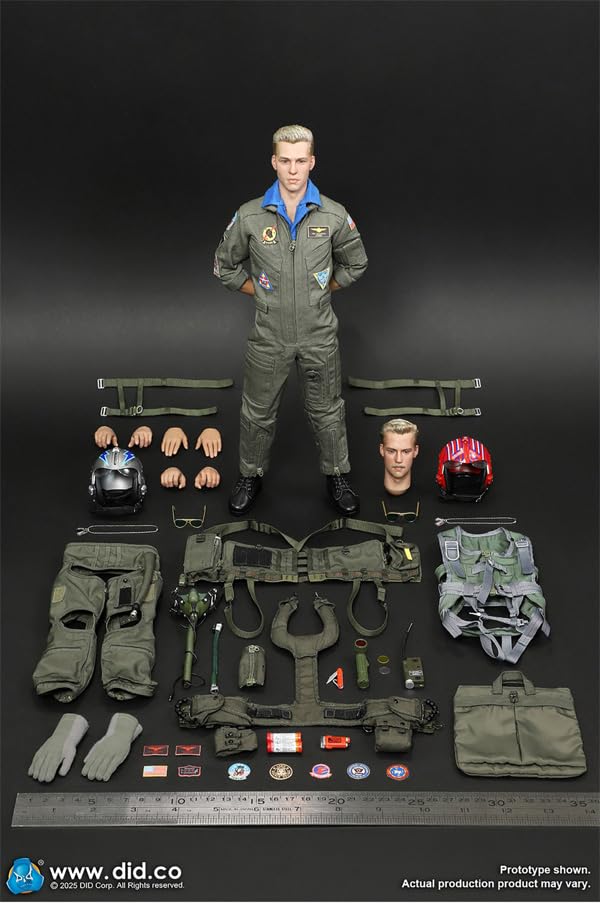 DID Scale Figure US Navy Fighter Pilot Tom Nick MA80182 US Navy Top Pilots Tom and Nick Movie 1/6 F-14 - & F-14