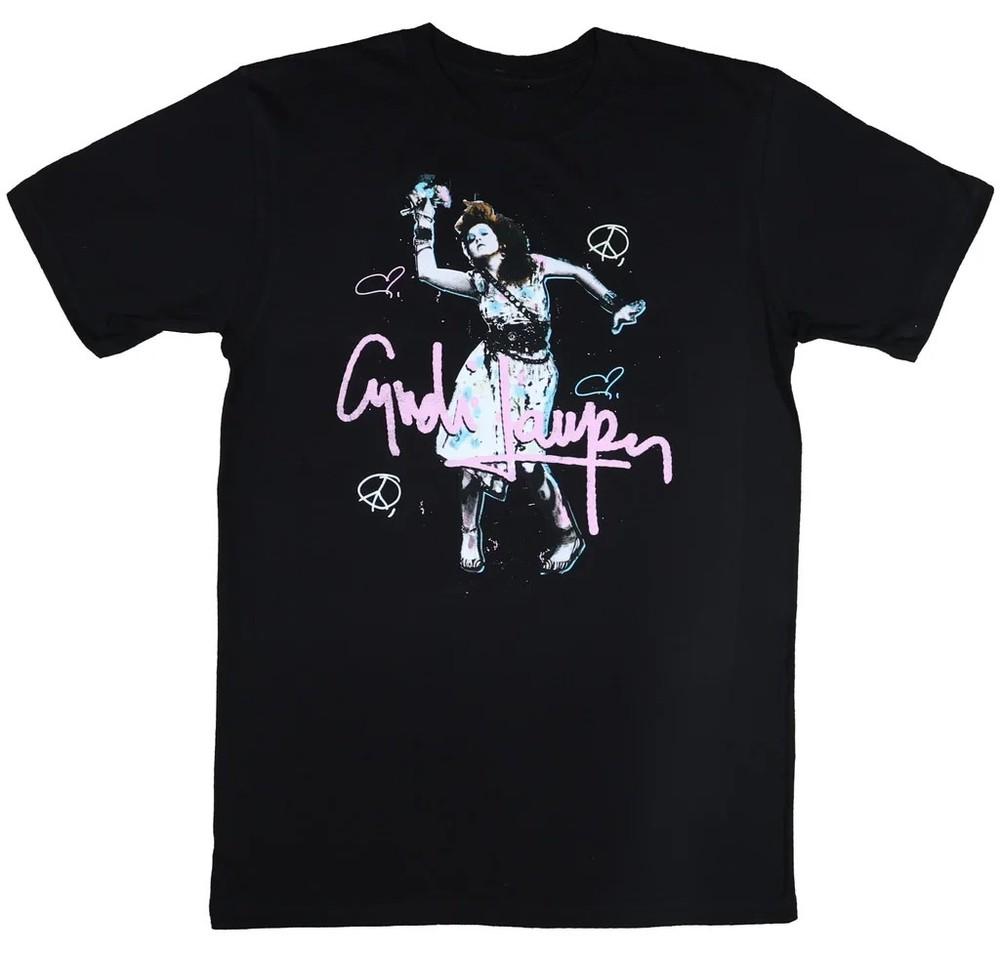 RARE! Cyndi Lauper Black Cotton Shirt FULL size S-5XL Unisex SN114 Unisex T-Shirt XXXXL