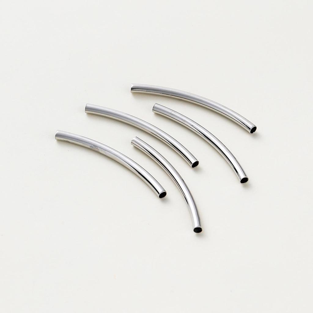 Glossy 14k/18k Gold Electroplated Bent Tube Jewelry Accessories - Flower and Starry Sky Design