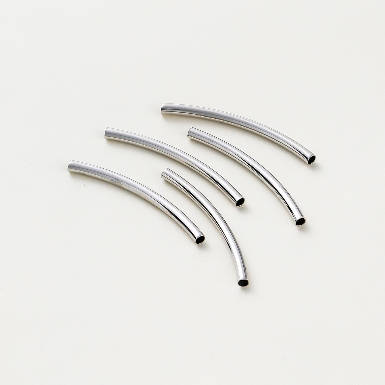 

Глянцевые 14k/18k позолоченные аксессуары для ювелирных изделий в виде изогнутой трубки - Дизайн «Цветок и звездное небо» 2x15mm/20 pcs