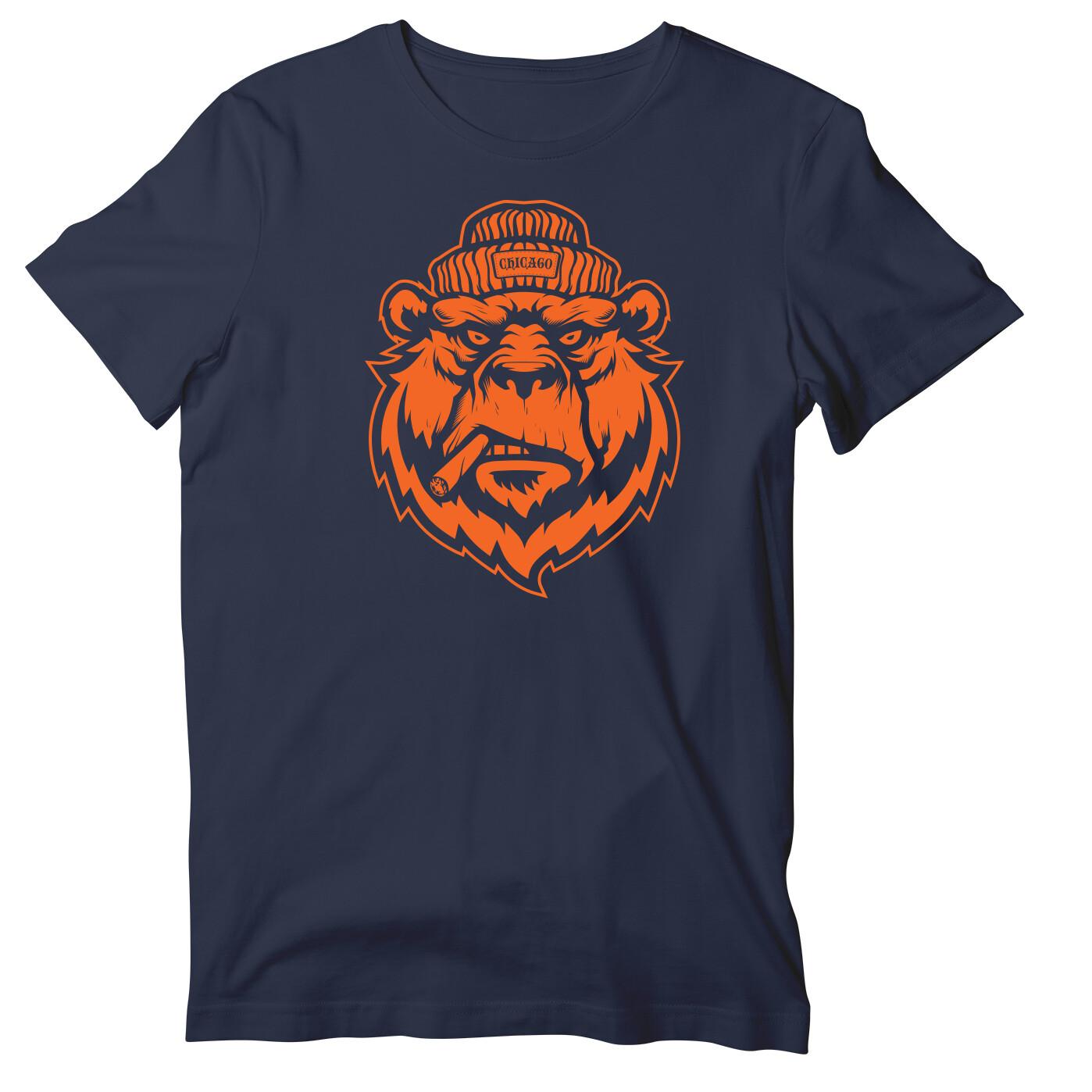 Gangster Bear Of Chicago T-shirt, Chicago Football Short Sleeve Shirt S разноцветный