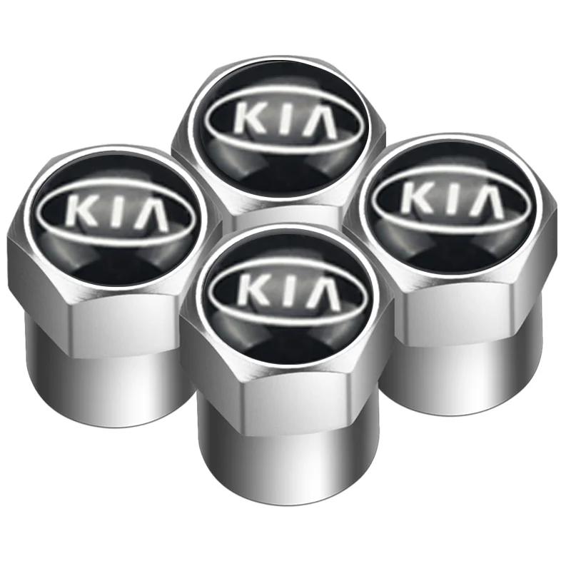 AADU1 4pcs Car Wheel Tires Valves Tyre Stem Caps For Kia Picanto Soul Rio Sportage Niro Morning Ceed Cerato