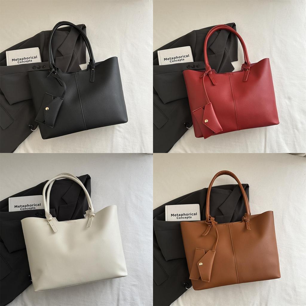 Minimalist Pu Tote Bag For Women With Large Capacity And Magnetic Closure For Daily Use