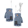 Gloves USB Electric Heated Gloves Winter Heated Gloves Female Gloves Knitted Cashmere Gloves