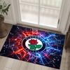 Blackburn Rovers Football Design Crystal Velvet Carpet Cozy Non?Slip Printed Rug For Bedroom Living Room Entrance