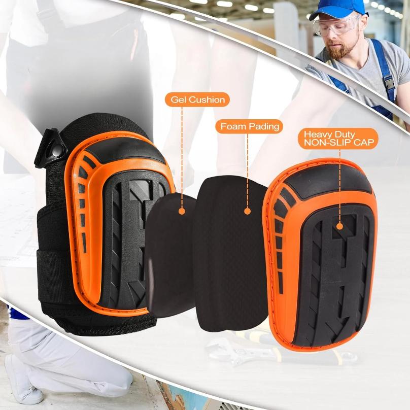 Knee Pads For Work-Heavy Duty Support Kneepads With Gel Cushion&Anti-Slip Straps-Construction,Flooring,Gardening,Cleaning,Tile