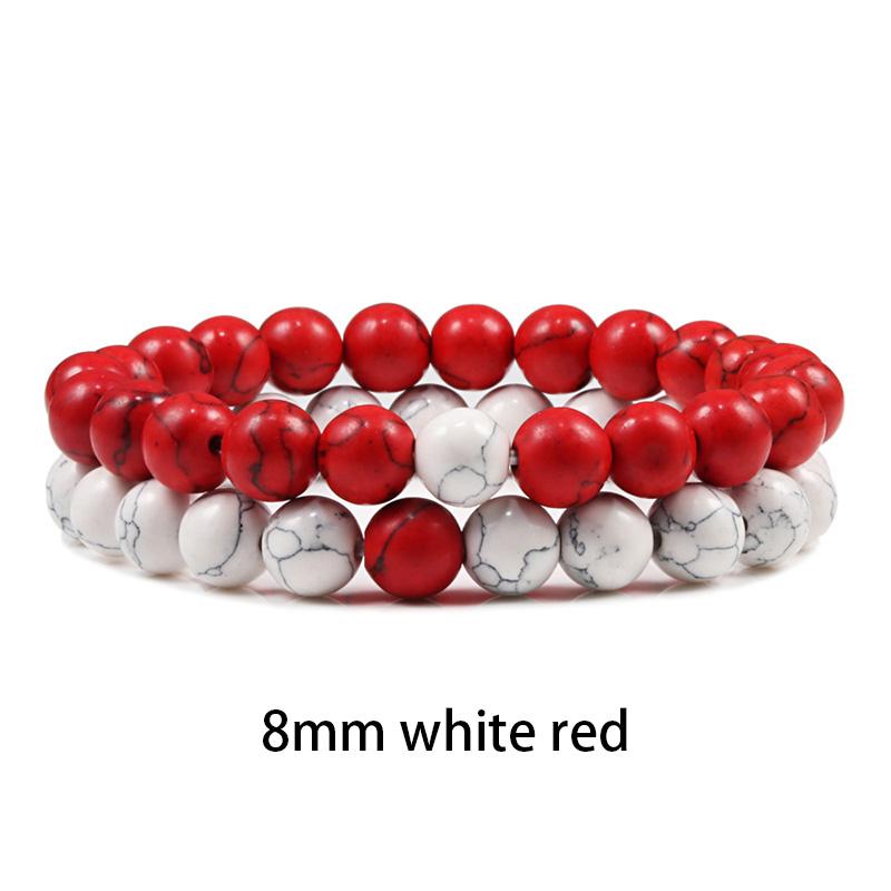 New Design Set Bracelet Couples Natural Stone Bracelets Tiger Eye Beaded Yoga Bracelets for Men Women Elastic Rope Jewelry