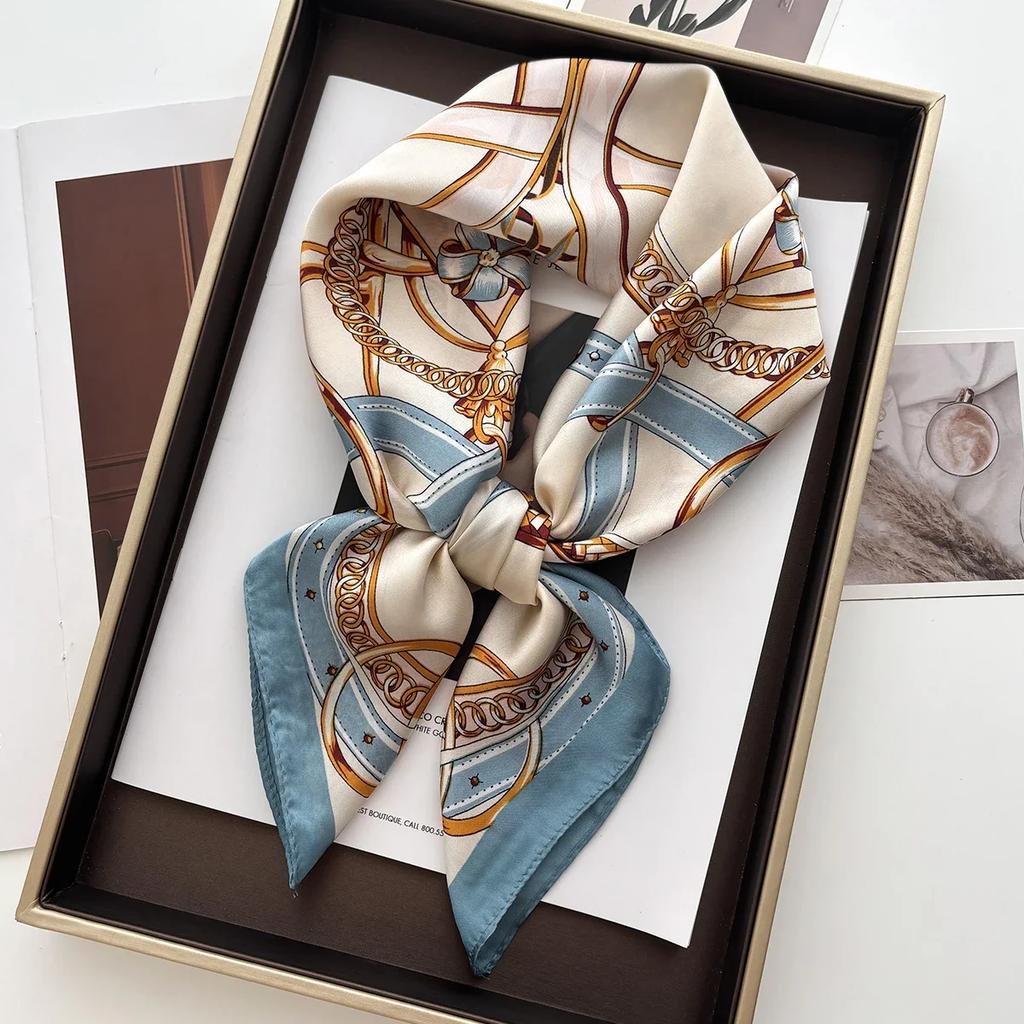 New Square Scarf Women Retro Paisley Cashew Print Neckerchief Female Foulard Head Hijab Hairband Soft Neck Bag Ribbon