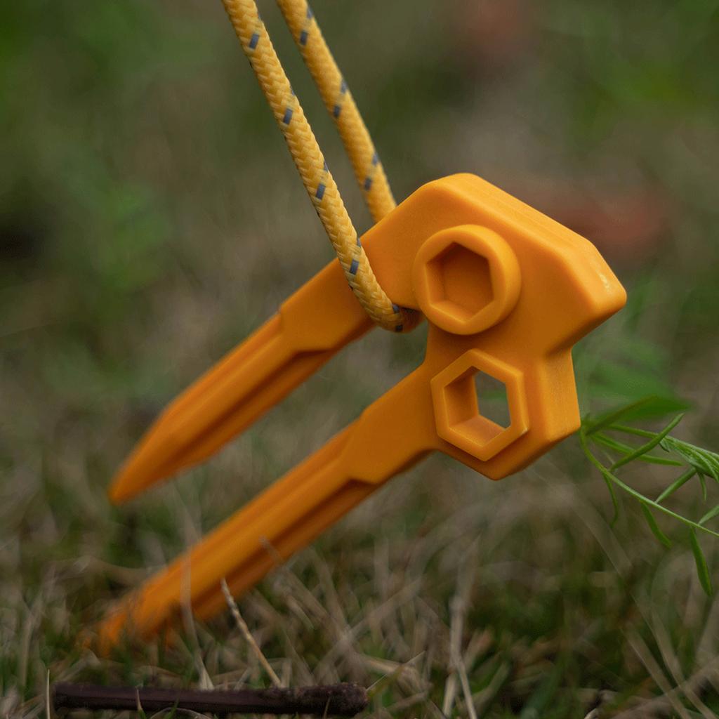 6Pcs Tent Pegs Tent Stakes Pegs Floor Nails Heavy Duty Awning Pegs for Camping Hiking Traveling Beach and Outdoor