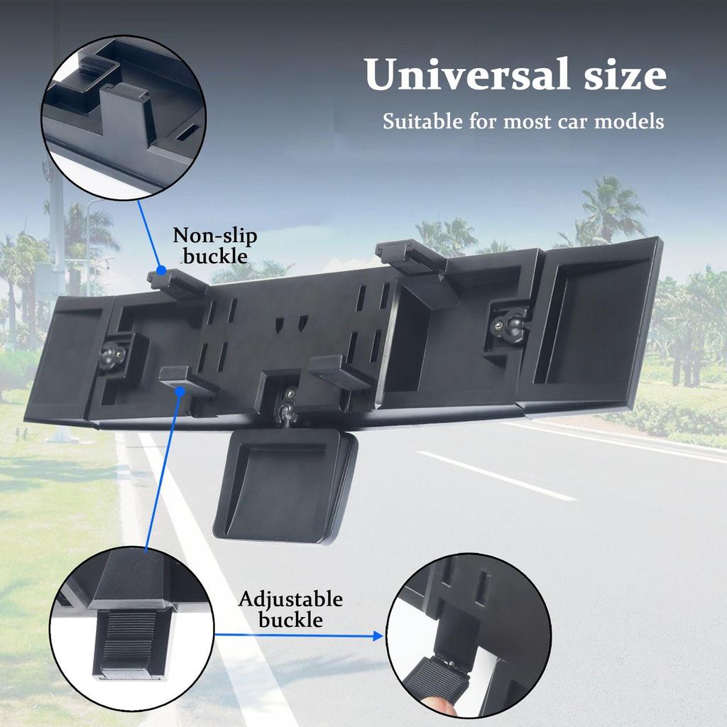 Wide Rear View Mirror Clip-On 18-Inch Extender Car Rear Mirror Anti-Glare For Truck Boat Automotive Baby Vehicle Marine