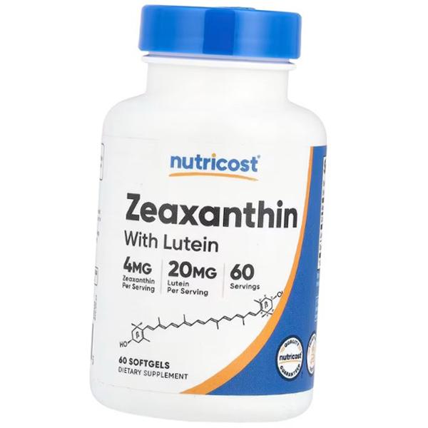 

Зеаксантин с лютеином, Zeaxanthin with Lutein, Nutricost (72647017) 60softgels