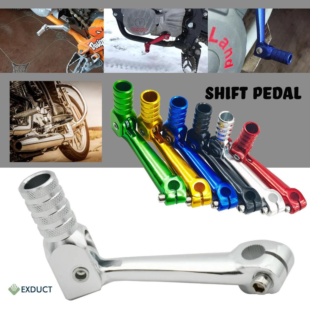 EXDUCT Universal Reversible Lever Shift Pedal Change Pedal for Bike Bike Motorcycle Custom Dress Up Silver