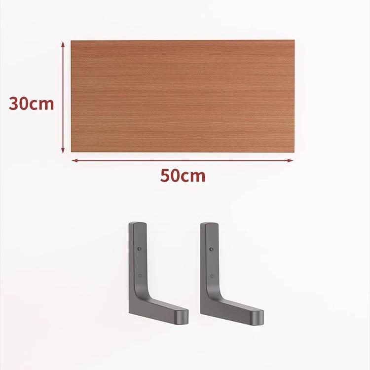 Paint-Free Floating Wall Shelf: Wooden Wall-Mounted Bookshelf and Storage Plank