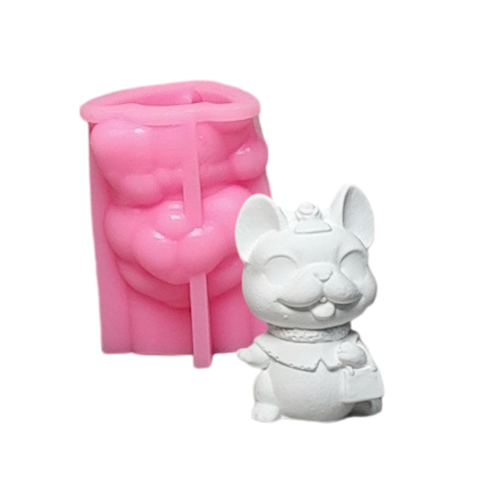 Lovely Animal Molds Castings Molds 3D Dog with Bag Silicone Moulds Plasters Molds Ornament Molds Epoxy Resin Molds 1