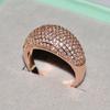 Luxury Star Ring: Full Diamond Zircon Gold-Plated Silver Fashion Jewelry for Women