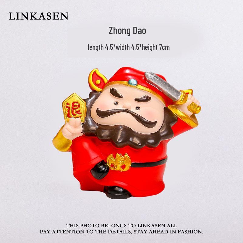 

Zhong Kui Handmade Resin Figurine - Creative Desktop Decoration and Office Gift