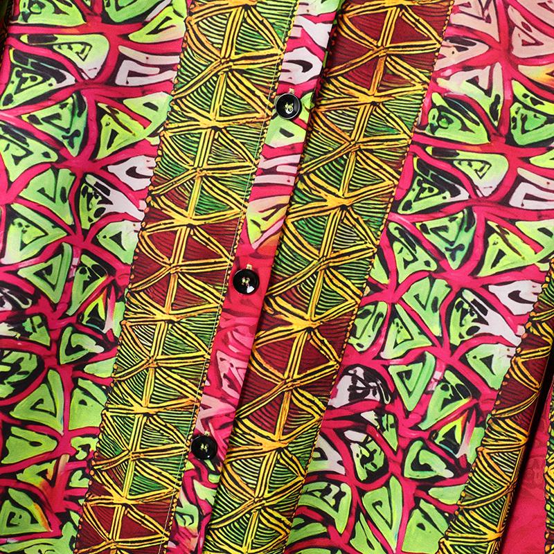 Bedrucktes Langarmshirt und Hose-Set für Damen in großer Größe