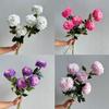 Lifelike artificial dahlia flower with 1 heads long branch silk flower for home wedding decor birthday party bedroom Decoration