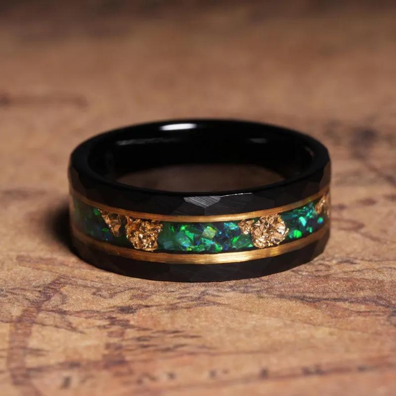 Bestselling Colorful Rhombus Edge Stainless Steel Ring Set - Unique and Fashionable Jewelry