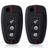 3 Button Silicone Car Remote Key Fob Cover Case For Ford Ranger C-Max S-Max Focus Mk3 Galaxy Mondeo Transit Tourneo Custom