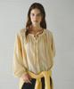 LENINA Lucia Raglan Shirring Blouse_Butter