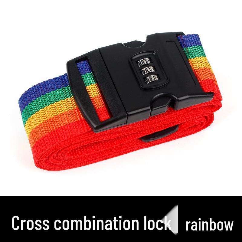 - Cross Packing Luggage Reinforcement Strap with Password Lock