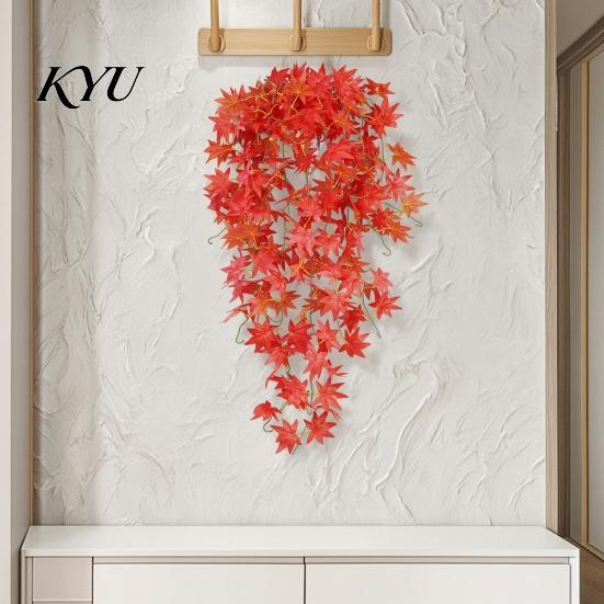 Faux Plant Garland for Seasonal Decor 5?Fork Artificial Maple Leaf Hanging Vine, Fake Foliage Wall Autumnal Festivals Plant, Simulated Greenery Vine