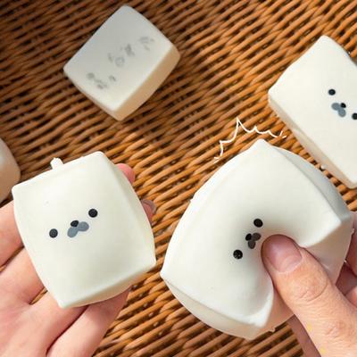 1/2/3Pcs Stress Relief Seal Cube Toy Slow Rising Shapeable Animal Cube Squeeze Pinch Toy Focus Aid Anti-anxiety Hand Relaxation Toy