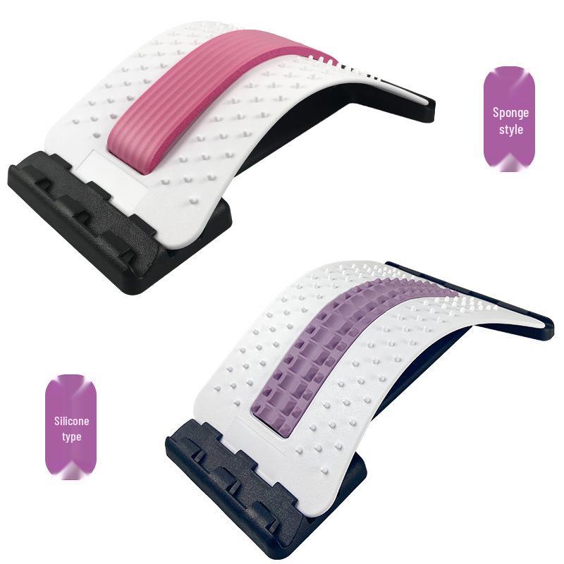 Lumbar Massager and Back Corrector Cushion with Acupuncture Style Massage and Traction Support