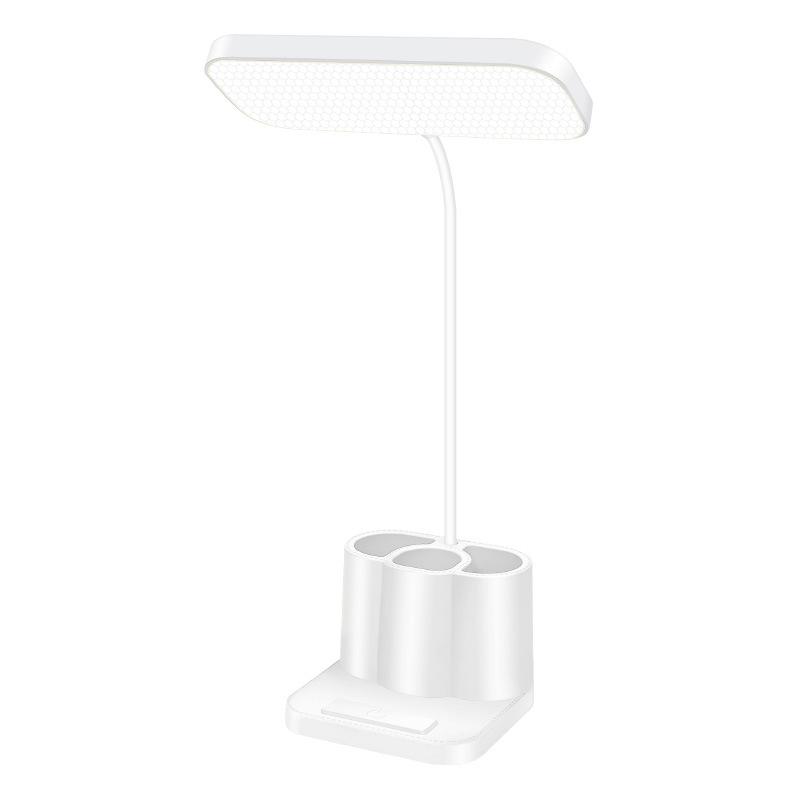 Smart LED Desk Lamp with Eye Protection, Pen Holder, and Bedside Night Light for Students