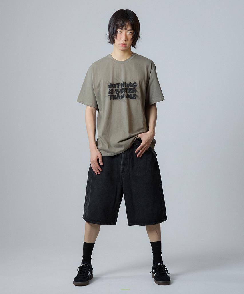 Nasttingijeubeleoldaenmi Light Lettering Tee_Khaki