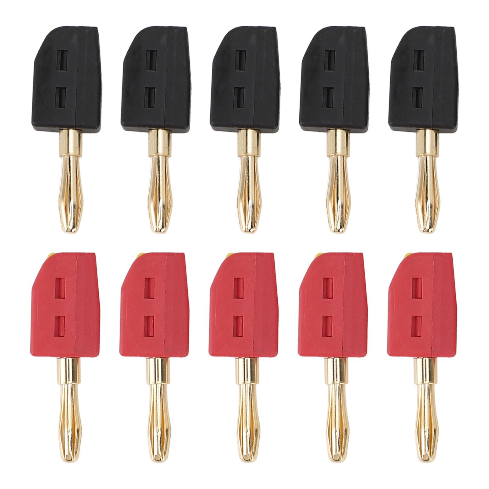 

10 шт. 4 мм штекер-банан 32 А позолоченная латунь быстроразъемный разъем-банан для испытательного оборудования чёрный/красный