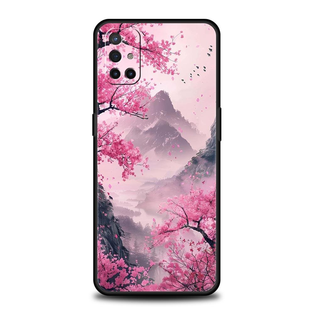 

Pink Sunset Mountain Phone Case For Oneplus 13R 13 12R 11 10T 10R Nord N100 N200 N10 10 9 9R 9RT CE 3 2 Z Pro 5G Soft TPU Cover OnePlus 10R