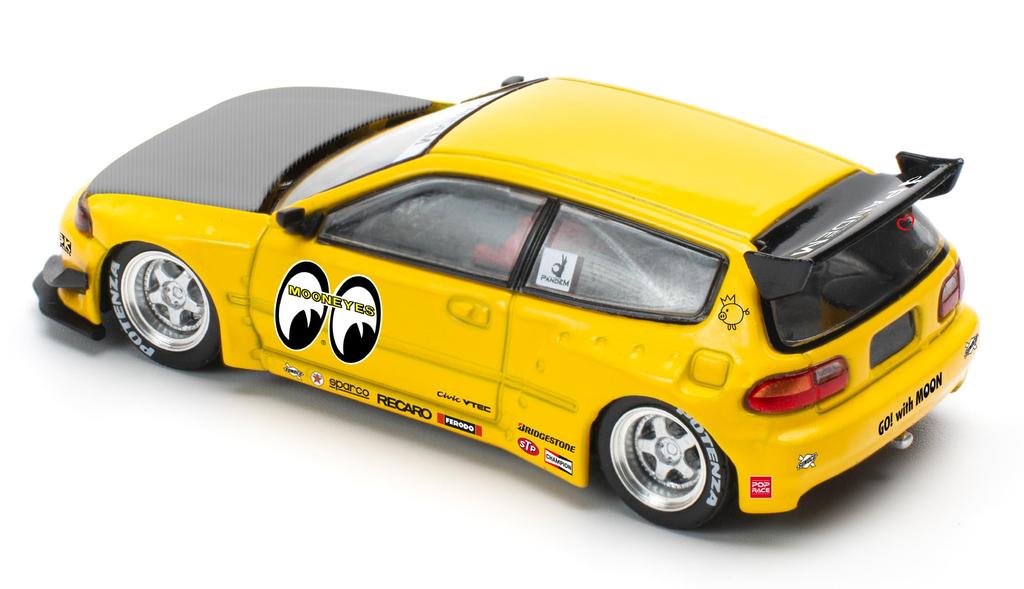 POP RACE x Enigma Pandem Civic EG6 Mooneyes Finished Model PRE0010 1/64 -