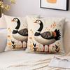 Pieces Goose  Autumn Floral Throw Pillow Cover Polyester Sofa Decorative Cushion Cov Headboard Pillow (Without Pillow Core