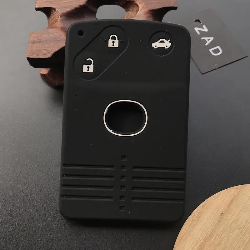 ZAD Silicone Rubber Car Key Cover Case Set Protection Holder for Mazda 5 6 CX-7 CX-9 RX8 MX5 3 Button Smart Card Fob Accessories