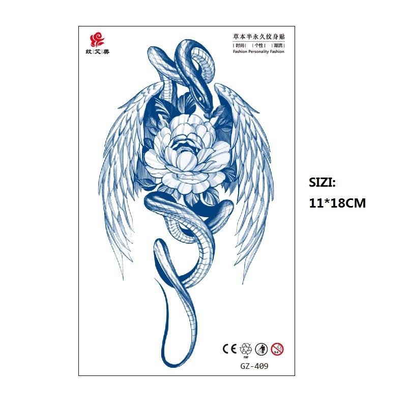 Herbal Juice Long-Lasting Non-Reflective Tattoo Sticker Gradual Change Non-Reflective Gz Series Keep For 15 Days