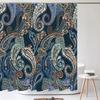 Sztuka łazienkowa Styl boho Zasłona prysznicowa Średniowieczna minimalistyczna sztuka Boho Poliester Zasłona do łazienki 180X180cm Z 12 haczykami